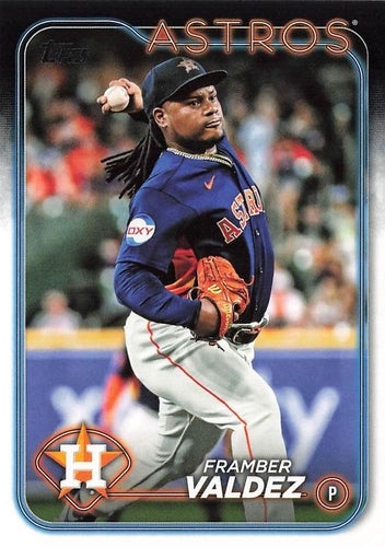 #220 Framber Valdez - Houston Astros - 2024 Topps Baseball