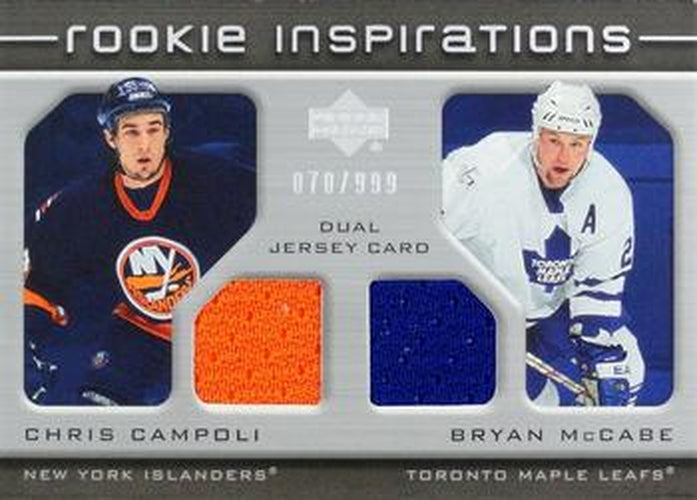 #220 Chris Campoli / Bryan McCabe - New York Islanders / Toronto Maple leafs - 2005-06 Upper Deck Rookie Update Hockey