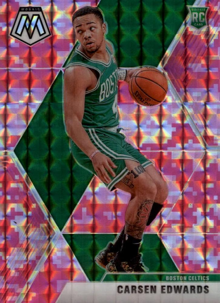 #220 Carsen Edwards - Boston Celtics - 2019-20 Panini Mosaic - Camo Pink Basketball
