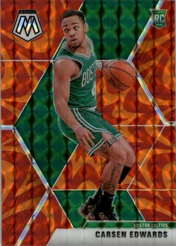 #220 Carsen Edwards - Boston Celtics - 2019-20 Panini Mosaic - Reactive Orange Basketball
