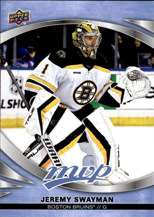 #220 Jeremy Swayman - Boston Bruins - 2023-24 Upper Deck MVP - Ice Battles Hockey