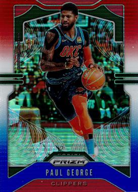 #185 Paul George - Los Angeles Clippers - 2019-20 Panini Prizm - Prizms Red White and Blue Basketball