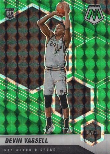 #221 Devin Vassell - San Antonio Spurs - 2020-21 Panini Mosaic - Mosaic Green Basketball