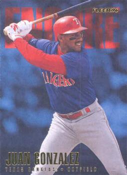 #U221 Juan Gonzalez - Texas Rangers - 1996 Fleer Update Baseball