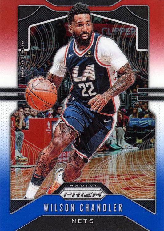 #221 Wilson Chandler - Brooklyn Nets - 2019-20 Panini Prizm - Prizms Red White and Blue Basketball