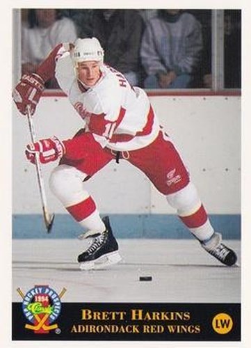 #221 Brett Harkins - Adirondack Red Wings - 1994 Classic Pro Hockey Prospects Hockey