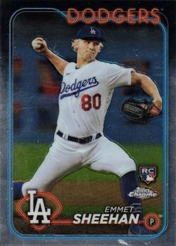 #221 Emmet Sheehan - Los Angeles Dodgers - 2024 Topps Chrome Baseball