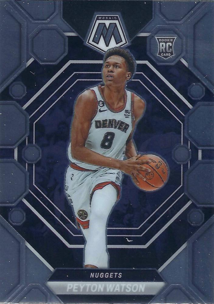 #221 Peyton Watson - Denver Nuggets - 2022-23 Panini Mosaic Basketball