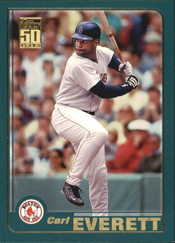 #221 Carl Everett - Boston Red Sox - 2001 Topps Baseball