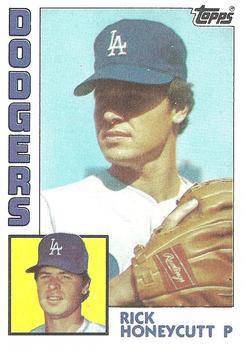 #222 Rick Honeycutt - Los Angeles Dodgers - 1984 Topps Baseball
