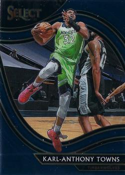 #222 Karl-Anthony Towns - Minnesota Timberwolves - 2020-21 Panini Select - Blue Basketball