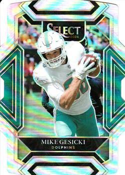 #222 Mike Gesicki - Miami Dolphins - 2021 Panini Select - Silver Prizm Die Cut Football