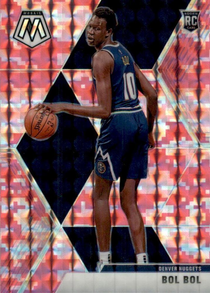 #222 Bol Bol - Denver Nuggets - 2019-20 Panini Mosaic - Camo Pink Basketball