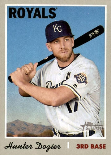 #222 Hunter Dozier - Kansas City Royals - 2019 Topps Heritage Baseball