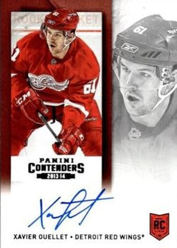 #222 Xavier Ouellet - Detroit Red Wings - 2013-14 Panini Contenders Hockey