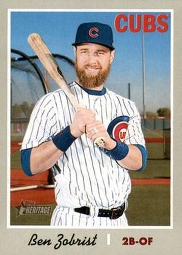 #223 Ben Zobrist - Chicago Cubs - 2019 Topps Heritage Baseball