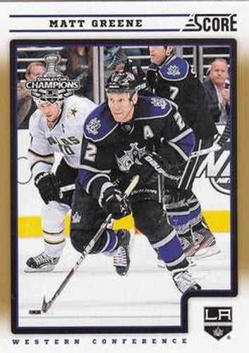 #223 Matt Greene - Los Angeles Kings - 2012-13 Score - Gold Rush Hockey