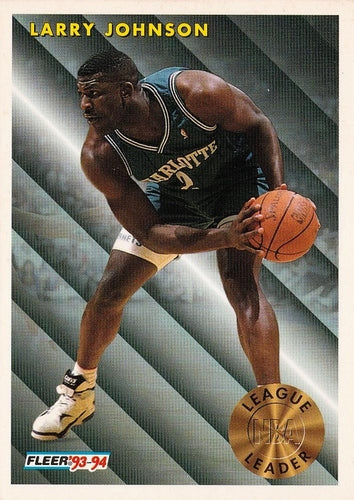 #223 Larry Johnson - Charlotte Hornets - 1993-94 Fleer Basketball