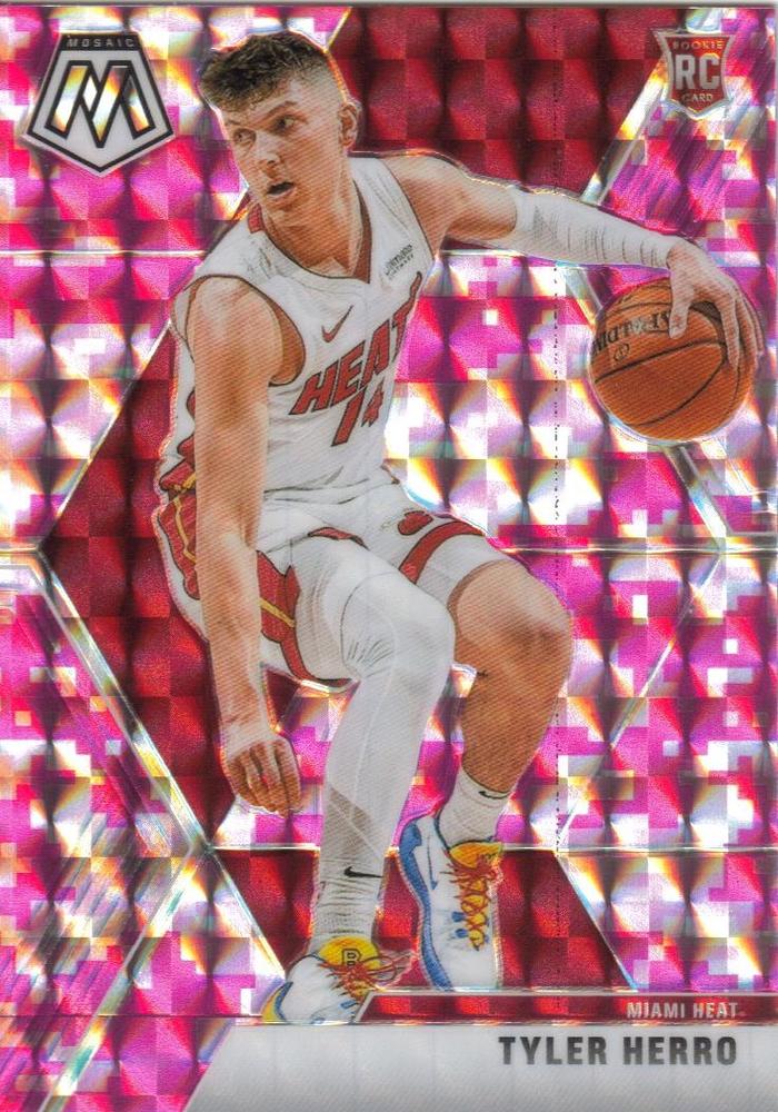 #223 Tyler Herro - Miami Heat - 2019-20 Panini Mosaic - Camo Pink Basketball
