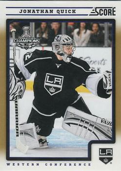 #224 Jonathan Quick - Los Angeles Kings - 2012-13 Score - Gold Rush Hockey