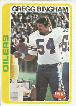 #224 Gregg Bingham - Houston Oilers - 1978 Topps Football