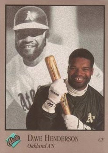 #224 Dave Henderson - Oakland Athletics - 1992 Studio Baseball