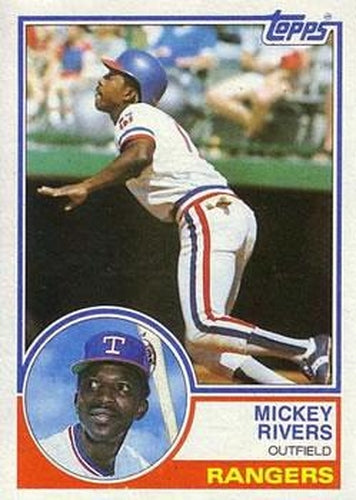 #224 Mickey Rivers - Texas Rangers - 1983 Topps Baseball