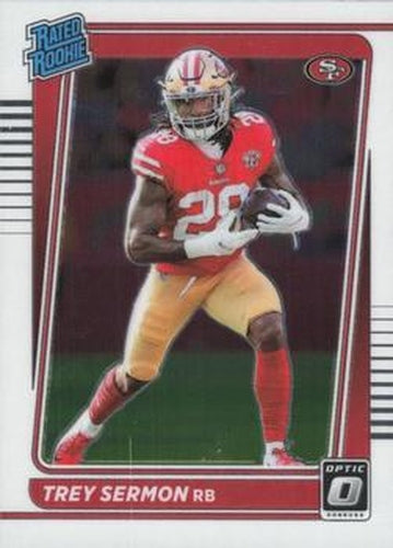 #224 Trey Sermon - San Francisco 49ers - 2021 Donruss Optic Football