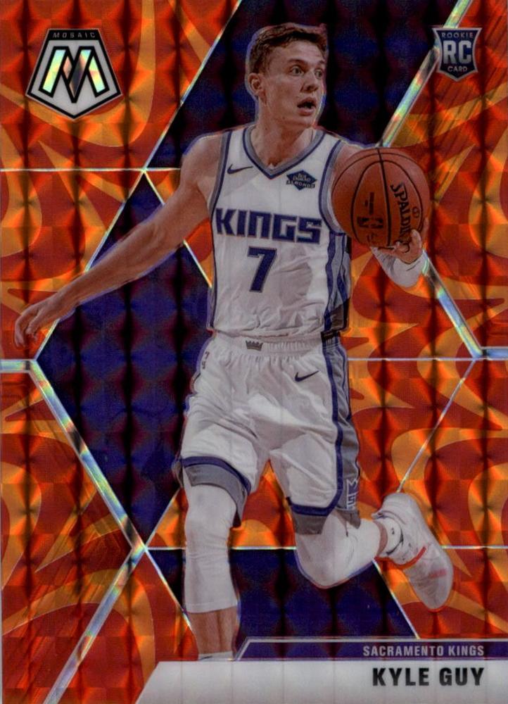 #224 Kyle Guy - Sacramento Kings - 2019-20 Panini Mosaic - Reactive Orange Basketball