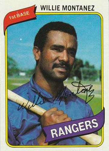#224 Willie Montanez - Texas Rangers - 1980 Topps Baseball