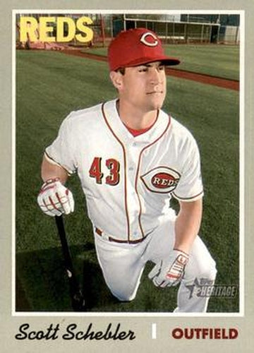 #225 Scott Schebler - Cincinnati Reds - 2019 Topps Heritage Baseball