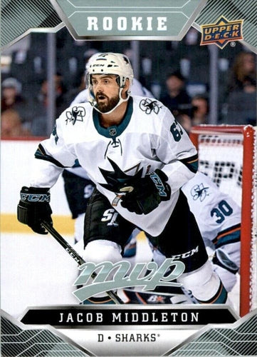 #225 Jacob Middleton - San Jose Sharks - 2019-20 Upper Deck MVP Hockey