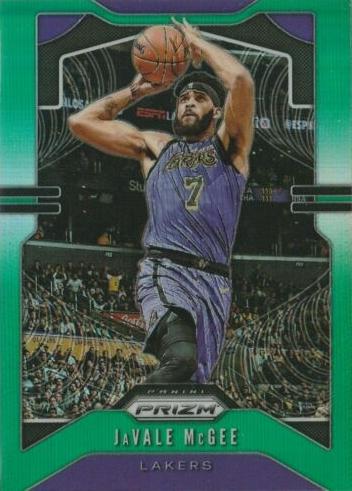 #225 JaVale McGee - Los Angeles Lakers - 2019-20 Panini Prizm - Prizms Green Basketball