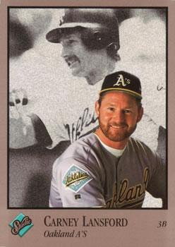 #225 Carney Lansford - Oakland Athletics - 1992 Studio Baseball