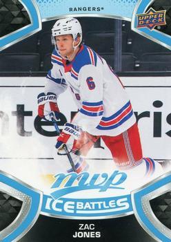 #225 Zac Jones - New York Rangers - 2021-22 Upper Deck MVP - Ice Battles Hockey