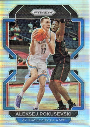 #225 Aleksej Pokusevski - Oklahoma City Thunder - 2021-22 Panini Prizm - Silver Basketball