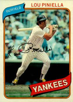 #225 Lou Piniella - New York Yankees - 1980 Topps Baseball