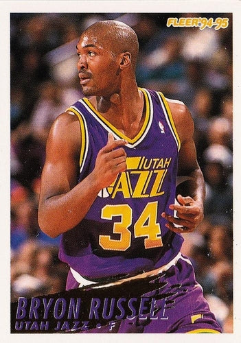 #225 Bryon Russell - Utah Jazz - 1994-95 Fleer Basketball