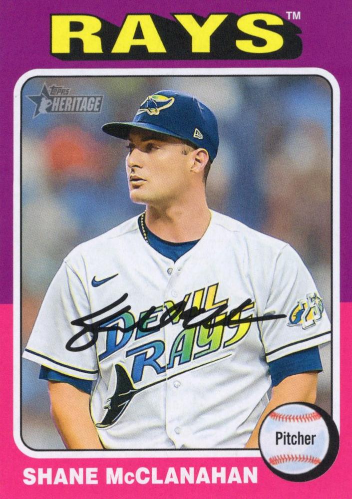 #225b Shane McClanahan - Tampa Bay Rays - 2024 Topps Heritage Baseball