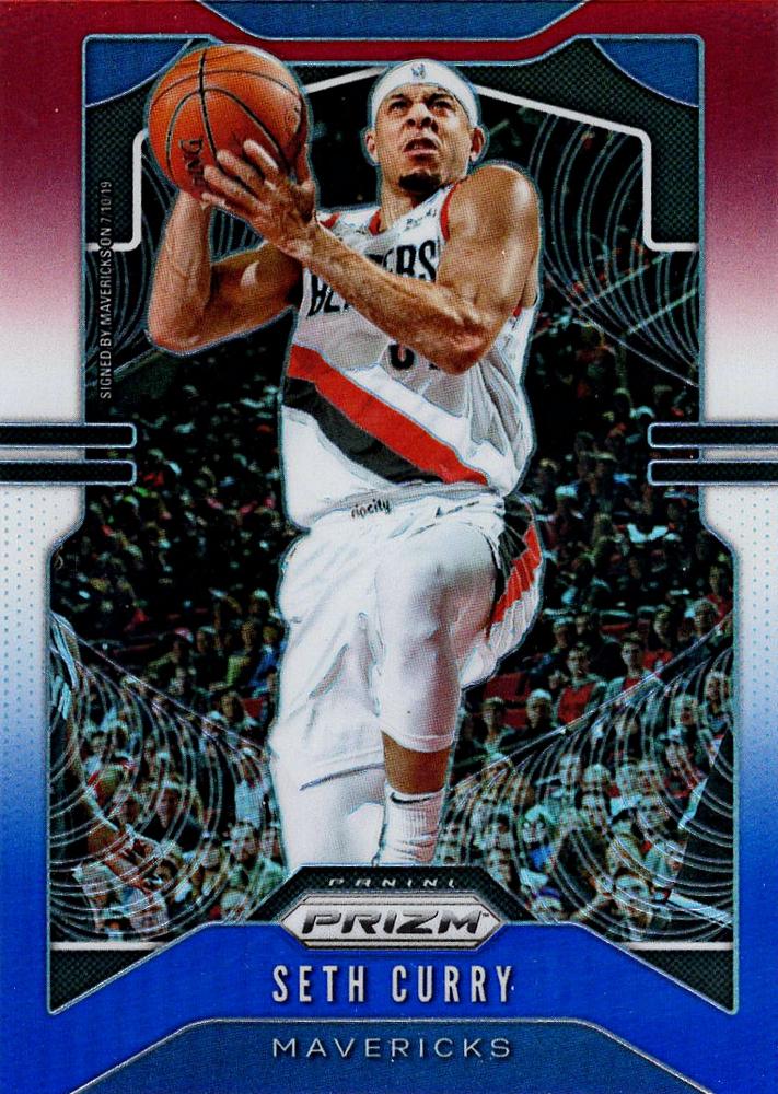 #226 Seth Curry - Dallas Mavericks - 2019-20 Panini Prizm - Prizms Red White and Blue Basketball