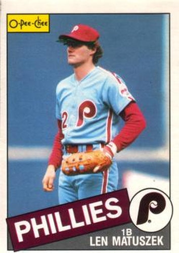 #226 Len Matuszek - Philadelphia Phillies - 1985 O-Pee-Chee Baseball