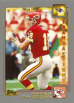 #226 Elvis Grbac - Baltimore Ravens - 2001 Topps Football