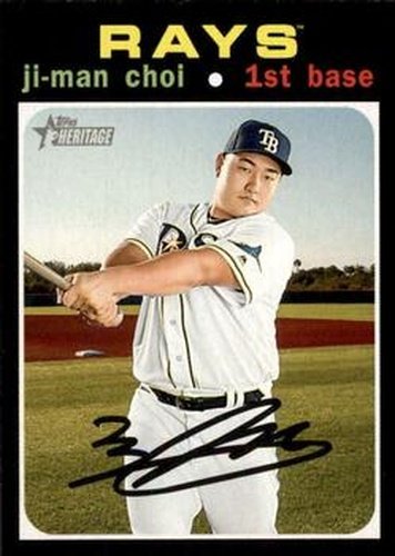 #226 Ji-Man Choi - Tampa Bay Rays - 2020 Topps Heritage Baseball