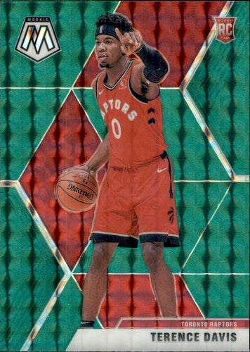 #226 Terence Davis - Toronto Raptors - 2019-20 Panini Mosaic - Green Prizm Basketball