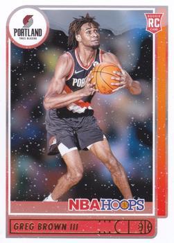 #226 Greg Brown III - Portland Trail Blazers - 2021-22 Hoops Winter Basketball