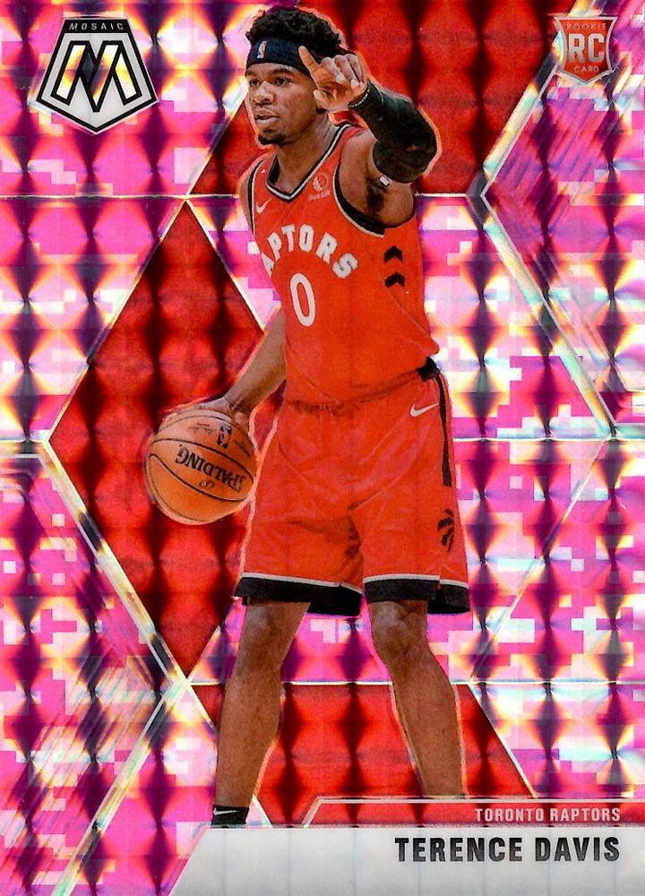 #226 Terence Davis - Toronto Raptors - 2019-20 Panini Mosaic - Camo Pink Basketball