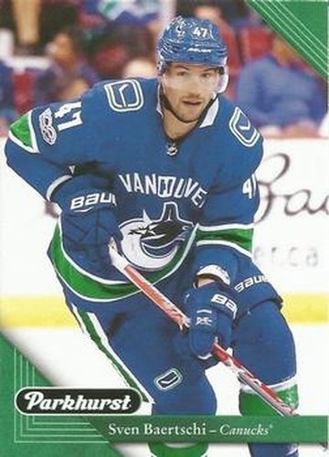 #226 Sven Baertschi - Vancouver Canucks - 2017-18 Parkhurst Hockey