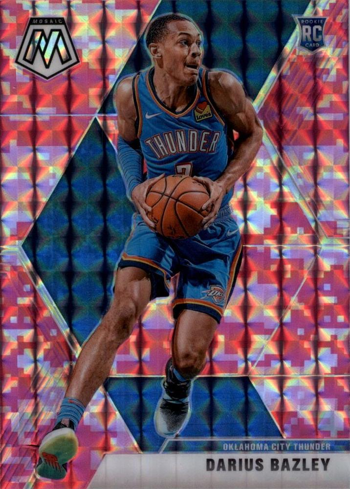#227 Darius Bazley - Oklahoma City Thunder - 2019-20 Panini Mosaic - Camo Pink Basketball