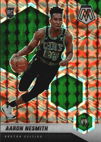 #227 Aaron Nesmith - Boston Celtics - 2020-21 Panini Mosaic - Mosaic Reactive Orange Basketball