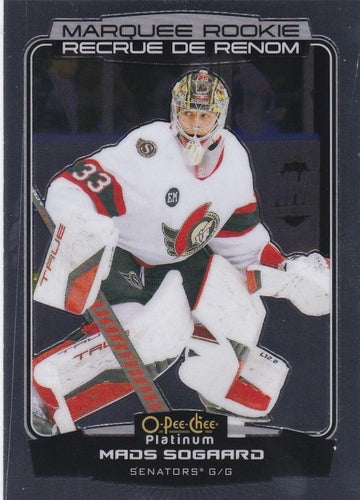 #228 Mads Sogaard - Ottawa Senators - 2022-23 O-Pee-Chee Platinum Hockey